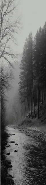 Free aesthetic bookmark featuring a hazy gray forest